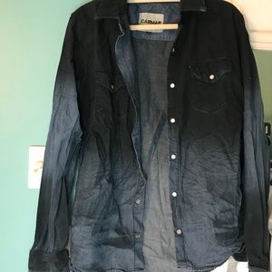 LF  oversized women denim flannel